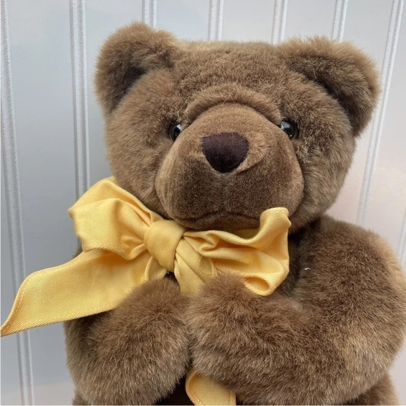 Mango Teddy Bear Plush Millenium 2000 Vintage Rare Magnetic Hands Heavy Peekaboo - Picture 7 of 12